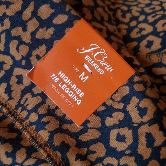 NWT J. Crew High-Rise Weekend Leopard Print Leggings - Picture 6 of 12